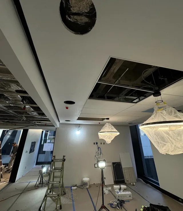 Ceiling speaker opening during installation with open ceiling tiles